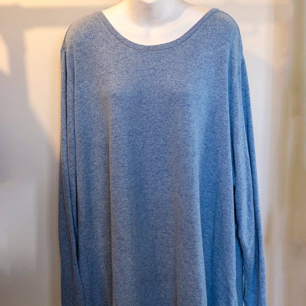OLD NAVY Blue Luxe Long Sleeve Tunic Tee Plus 4x